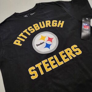 NEW NFL Team Apparel‎ Pittsburgh Steelers Unisex SMALL Black Shortsleeve Shirt